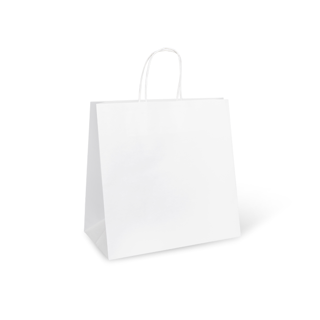 Uber style Take away Bag  WHITE305mm + 170mm x 305mm